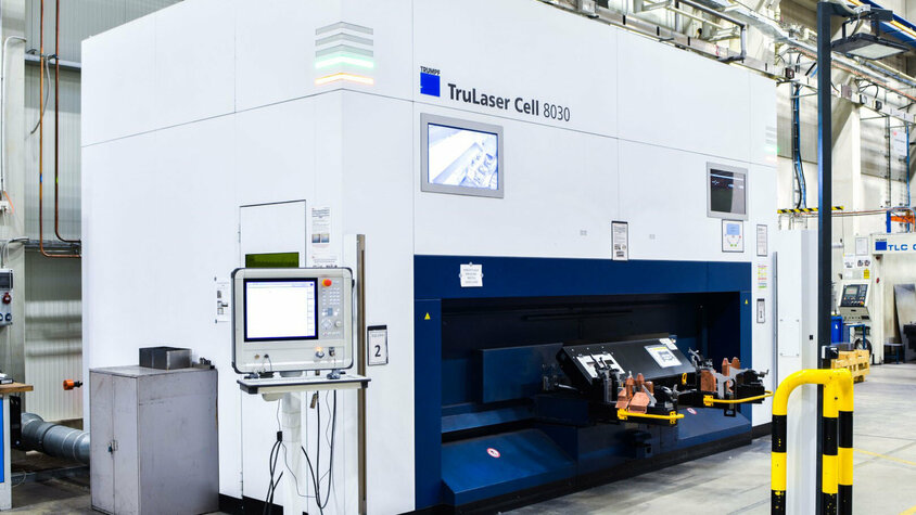 Laserschneidanlage TruLaser Cell 8030 des Herstellers Trumpf bei weba Olomouc